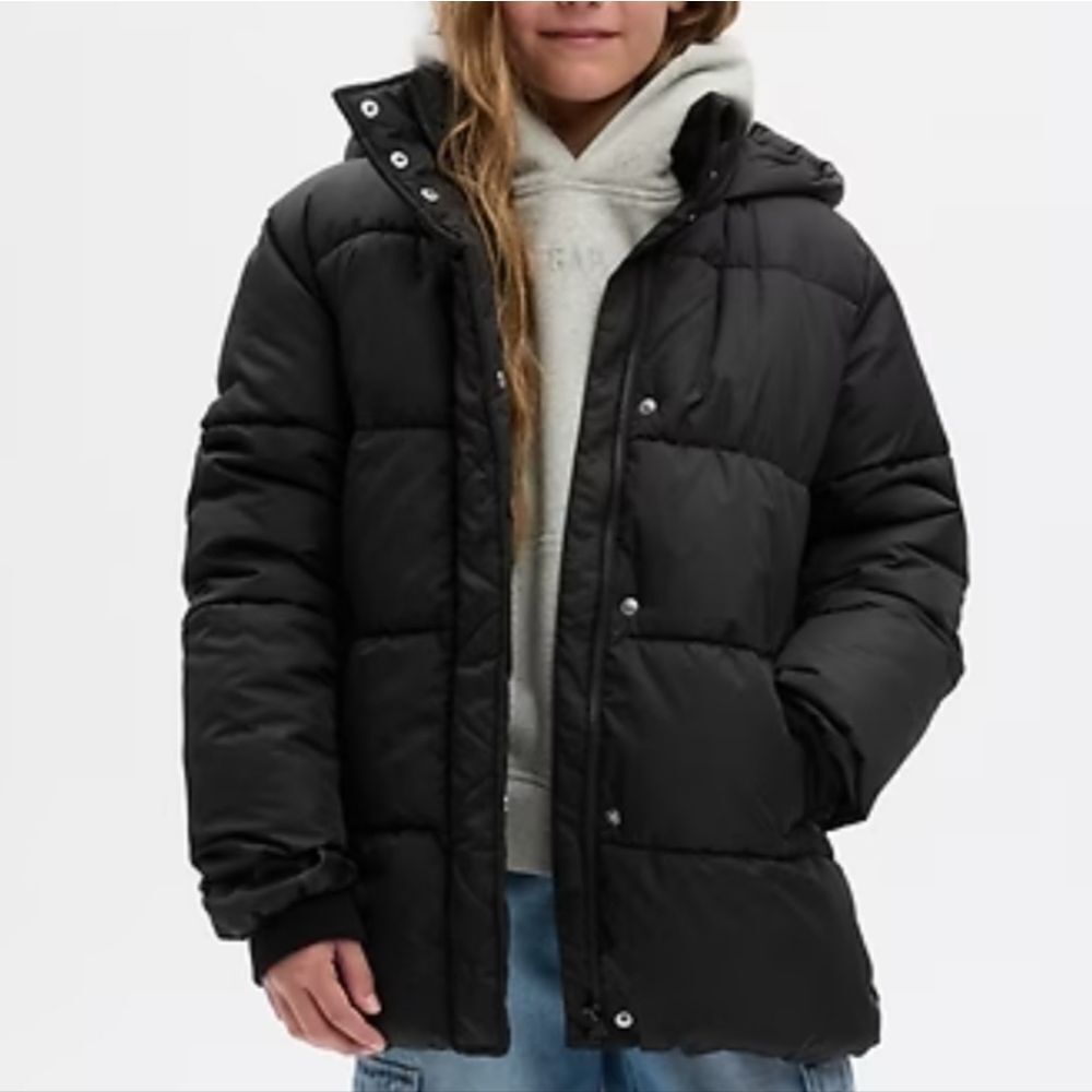 Kids Black Puffer Jacket
